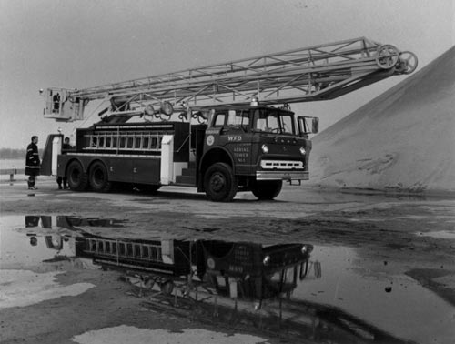 Aerial Tower No. 1 During Pre-Service Training at Ford Dock