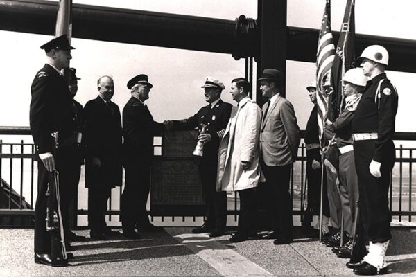 Historic April 16, 1969 ceremony on Ambassador Bridge
