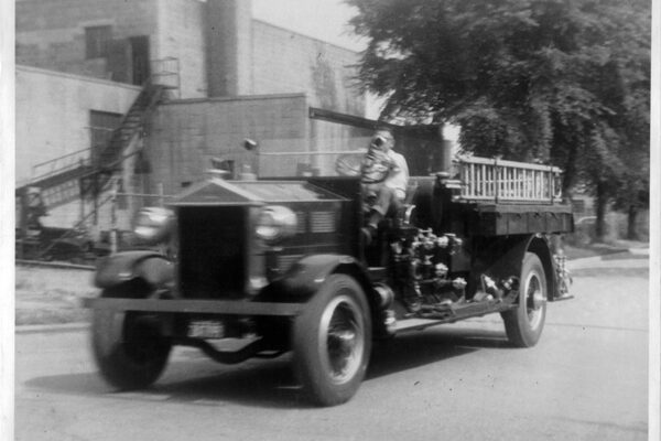 Chief Romeo Nantais taking Engine 2 to the shop (1955)