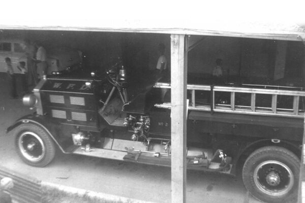 Spare Engine No. 2 on standby duty at 1955 Field Day