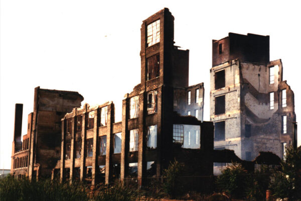 The morning after .. smouldering ruins