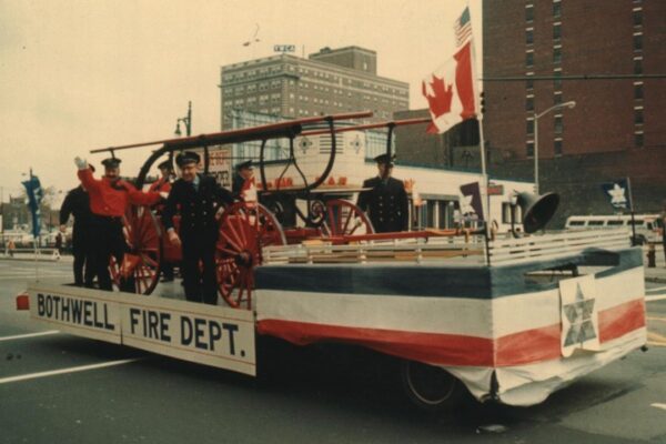 Bothwell's float with antique hand pumper