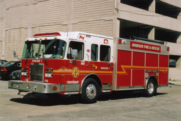 Windsor's first Rosenbauer - Engine 1, delivered in 2003