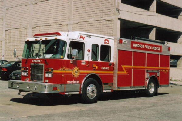 Windsor's first Rosenbauer - Engine 1, delivered in 2003